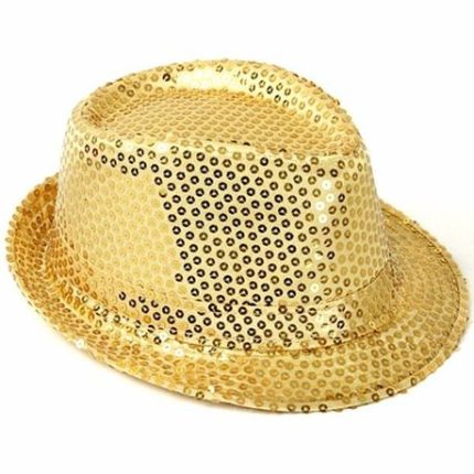 Borsalino Fedora Hat with Gold Sequins Adult