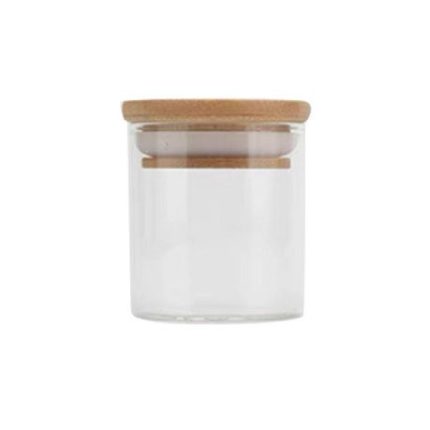 Glass Storage Jar With Bamboo Lid 500ml (Set of 3)