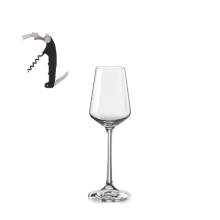 Sandra Crystal Liqueur Glass 65ml & Multipurpose Bottle Opener - Set of 6