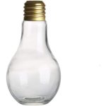 Borosilicate Light Bulb Shaped Glass Jar - 2 Pack