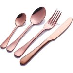 Rose Gold Stainless Steel Flatware Cutlery - 48 Pack