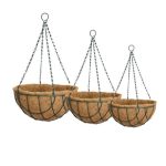 Hanging Baskets with Coconut Coir Liner S,M & L (3 Piece)
