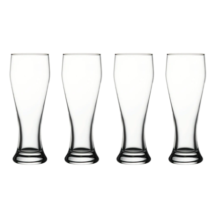 Premium 430ml Leonardo Borosilicate Beer Glasses - 4 Pack