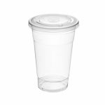 350ml Plastic PP Disposable Smoothie Cups With Lids 20 pack
