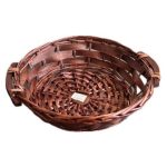 Woven Willow Basket with Side Handles 30cm