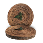 Birch Bark Cake Stand with Decorative Leaves - 35 cm