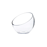 Clear Glass Angled Rose Vase or Bowl - S