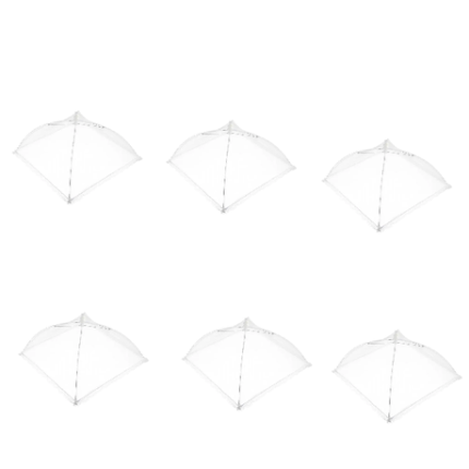 Kitro White Lace Square Food Cover Set - Set of 6 - 350mm