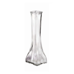 Clear Square Bottom Bud Speci Vase - Set of 4