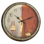 Retro Nordic Living Room Decorative Knife Fork Quartz Wall Clock -B