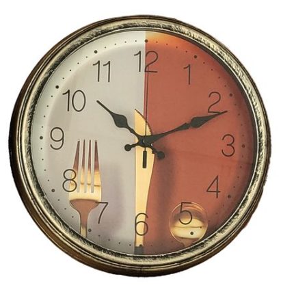 Retro Nordic Living Room Decorative Knife Fork Quartz Wall Clock -B