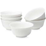 Ceramic Rice Bowl Set of 6 - White