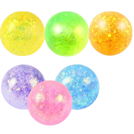 Squeeze Sensory Fidget Sugar Balls - 6 Pack