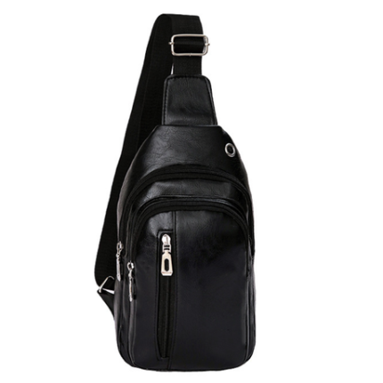 Leather Shoulder Crossbody Sling Chest Bag for Men - Yellow