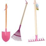 Kids Garden Tool Set of 3 - Pink