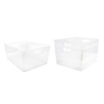 Deep Square Storage Organizers- 3 Pack