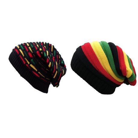 s-pdpxl 2 Unisex Rasta Knitted Beanie - Image 1