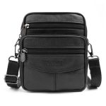 Solid Color Shoulder Waist Bags Men Fanny Belt Packs Casual Crossbody Bags - Black
