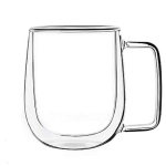 High Quality Double Walled 300ml Borosilicate Glass Cup - 4 Pack