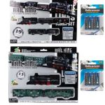 Battery Operated Train Sets - 13pc (29cm) + 19pc (47cm) - Batteries included