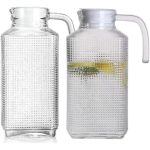 Transparent Glass Water Jug - 2 Sets