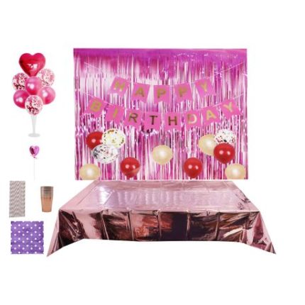 New 92PCS Pink Theme Party Balloon Decoration Set