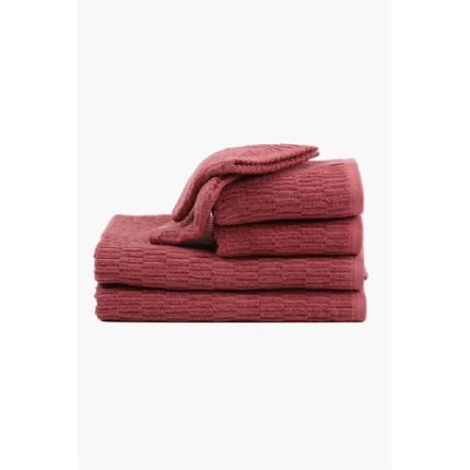 Cotton Staggered Geometric Towel Set - 6 Pack