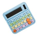 Pastel - Colored Solar Calculator - Multiple Cute Hues, Compact Design - White