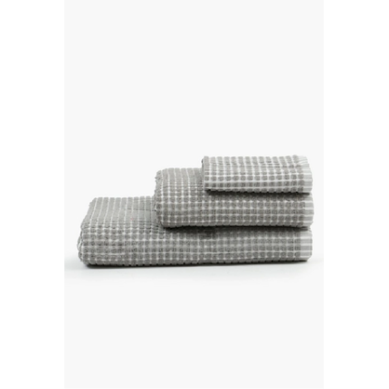 Cotton Cube Check Towel Set - 3 Pack