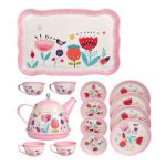 Kids Pretend Play All Inclusive 14 Piece Garden Tea Party Set - Pink