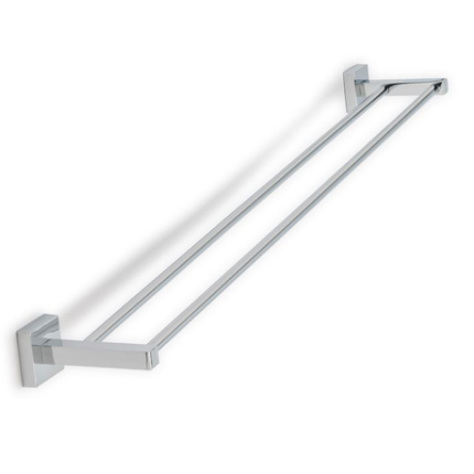 Double Chrome Towel Rail - 76cm