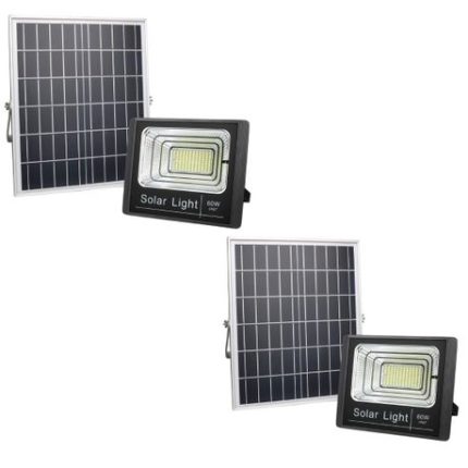 60W LED Solar Flood Light - Pack of 2