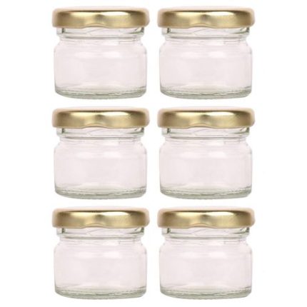 Jars With Gold Lids - 6 Pack - 125ml