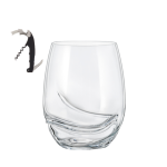 Turbulence Crystal Tumbler Glass & Multipurpose Bottle Opener - Set of 2