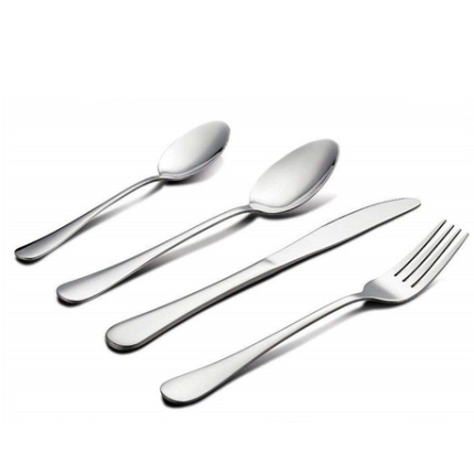 Stainless Steel Silver Cutlery Set - 48 Pack
