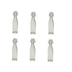 Glass Bottles with White Clip Top Lids 6-Piece Set 500ml