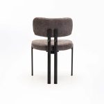 Ark Fabric Dining Chair-Black Leg - Image 4