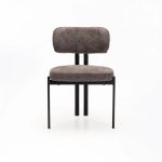 Ark Fabric Dining Chair-Black Leg - Image 2