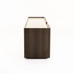 Ash 180Cm 3 Door Tv Unit With Travertine Look Top - Image 4