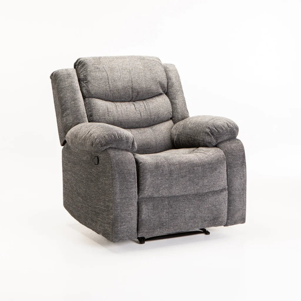 decofurn-furniture-baz-fabric-armchair-recliner-grey-346 Baz Fabric Armchair Recliner - Grey - Image 1