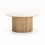 Belle 80Cm Round Stone Top Coffee Table