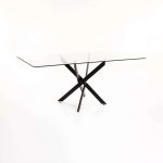 Cam 180X90Cm Glass Top Dining Table