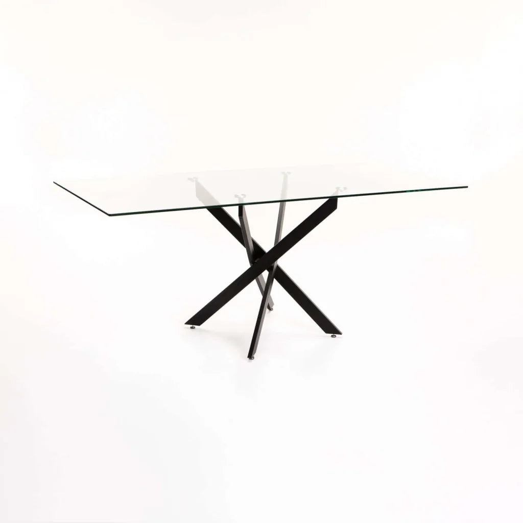 decofurn-furniture-cam-180x90cm-glass-top-dining-table-593 Cam 180X90Cm Glass Top Dining Table - Image 1