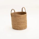 Cattail Leaf Basket Planter K463 - Image 7