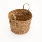 Cattail Leaf Basket Planter K463 - Image 5