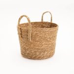 Cattail Leaf Basket Planter K463 - Image 4
