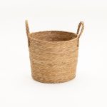 Cattail Leaf Basket Planter K464 - Natural - Image 7