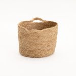 Cattail Leaf Basket Planter K464 - Natural - Image 3