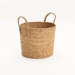 Cattail Leaf Basket Planter K464 - Natural - Image 8
