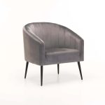 Colt Velvet Chair - Black Leg